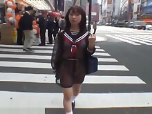 Asian Awesome Classroom College Japanese Outdoor Public Schoolgirl